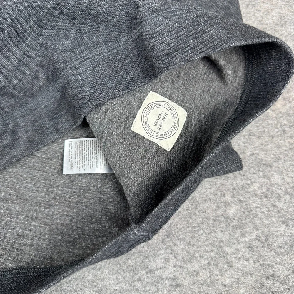 Banana Republic Slub Double Knit Henley Shirt Gray Green Lot Of 2 Mens Large L